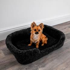 Archie & Oscar Natural Merino Wool Pet Bed Black