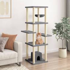 vidaXL dark grey Cat Tree with Scratching Posts Pet Cat Scratch Tower