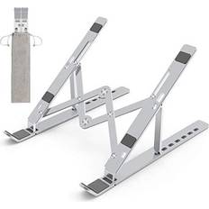 High5 Nayka Adjustable Laptop Stand, Portable Aluminum Laptop Riser Laptop Holder for Desk, Foldable Ventilated Cooling Notebook Stand for 10-15.6 Laptops