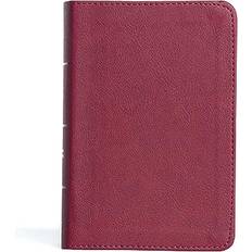 Books CSB Large Print Compact Reference Bible, Cranberry Leathertouch