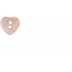 Yarn & Needlework Supplies Trimits Heart Agoya Shell Buttons Pink each