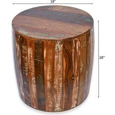 Furniture Bed Bath & Beyond Reclaimed Wood round Barrel shaped