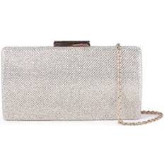 Beige Clutches Paradox London Dionne Textured Box Clutch Bag