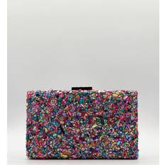 Multicoloured Clutches SVNX Embellished Square Clutch Bag in Multi One Size