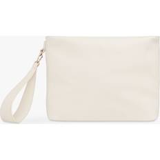 White Clutches Whistles Avah Leather Zip Clutch Bag