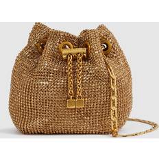 Gold Bucket Bags Reiss Demi Crystal Mini Bucket Bag