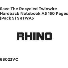 Rhino Recycled Wirebound Notebook 160 Pages 8mm Ruled A5