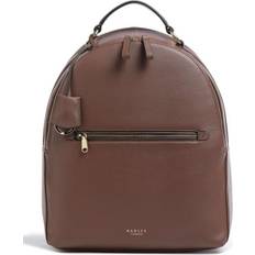 Radley Tassen Radley Radley London Leather Witham Road Medium Zip-Top Backpack Brown