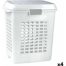 BigBuy Home Hvid Vasketøjskurv 50 L