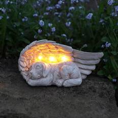Festive Lights Solar Stone Effect Memorial Dog