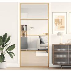 vidaXL Indvendig Dør 93 201.5 cm Hærdet Glas og Aluminium Klart glas V (90x194cm)