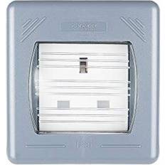 Schneider Electric Exclusive Weatherproof Outdoor Unswitched Single Power Socket, IP55 Rated, 13A, GWP3050, Grey