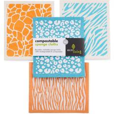 Cleaning Equipment & Cleaning Agents EcoLiving Compostable Sponge Cleaning Cloths Animal