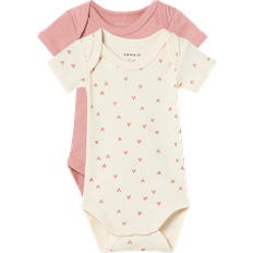 12-18M Bodysuits Name It Body Met Korte Mouwen 2-Pack - Beige