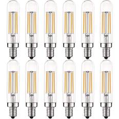 Light Bulbs Luxrite 60-Watt Equivalent T6 T6.5 Dimmable Edison LED Light Bulbs UL Listed 2700K Warm White 12-Pack
