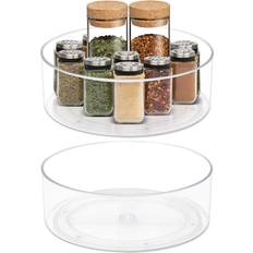 Sorbus Clear Lazy Susan Organizer 2 Pack