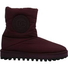 Dolce & Gabbana Herre Sko Dolce & Gabbana Bordeaux Nylon Boots Padded Mid Shoes EU44/US11