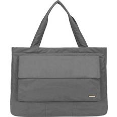 Nylon Fabric Tote Bags Oversized Landscape Nylon Tote Bag Dark Grey One Size