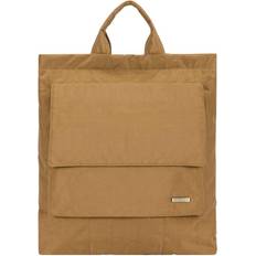 Nylon Fabric Tote Bags Portrait Nylon Tote Bag Tan One Size