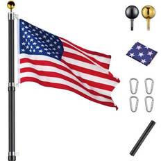 Flags & Accessories Yescom 6 Ft Sectional Indoor Flag Pole Kit Eagle Topper