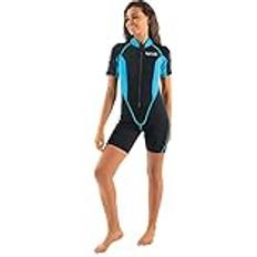 Seac sub Look Woman Mm Short Sleeve Wetsuit Blau,Schwarz