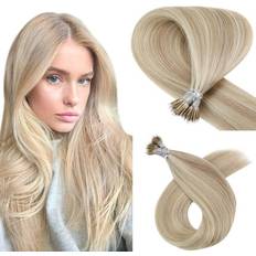 YoungSee YoungSee 22inch Remy Nano Ring Hair Extensions Ash Bleach Blonde Nano Ring