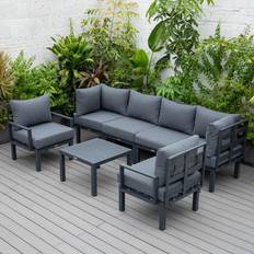 Aluminum Outdoor Lounge Sets Leisuremod Chelsea Sectional Seating Outdoor Lounge Set