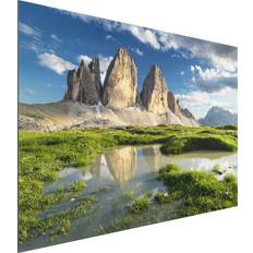 Klebefieber South Tyrolean Pinnacles and Water Reflections Multicolor Art encadré 40x60cm