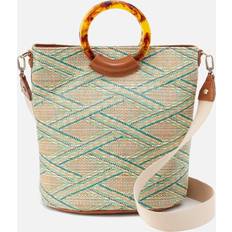 Multicoloured Bucket Bags HOBO Sheila Raffia & Leather Bucket Bag