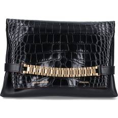 Gold/Brass Clutches Victoria Beckham Chain Pouch Bag With Strap - Black