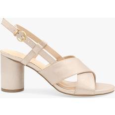 Pink - Women Heeled Sandals Paradox London Ilana Shimmer Round Block Heel Sandals