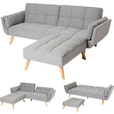 Grau Sofas MCW Couch Gästebett Sofa