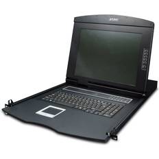 KVM-switchar Planet 17' 16-Port Combo VGA LCD KVM switch Rack mounting Black