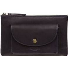 'Treasure' Navy Leather Clutch Bag