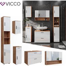 Badezimmermöbel Vicco Badmöbelset Irma Anthrazit