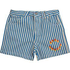 Bobo Choses Logo Pinstripe Denim Shorts