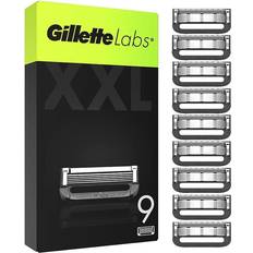 Gillette Labs Razor Blades Men, Pack of 9 Razor Blade Refills, Compatible with with Exfoliating Bar and Heated Razor