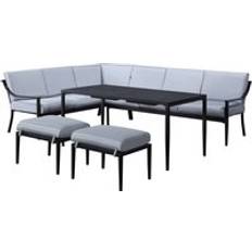 Malay Carlo Sectional Outdoor Lounge Set, 1 Table incl. 2 Chairs & 1 Sofas