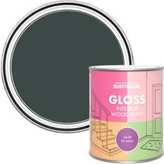 Paint Rust-Oleum Rust-Oleum Black Sand Gloss Interior 750Ml Wood Paint 0.75L