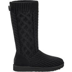 Knit Fabric Boots UGG Classic Cardi Cable Knit - Black