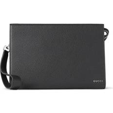 Gucci Clutches Gucci Logo Leather Pouch - Black