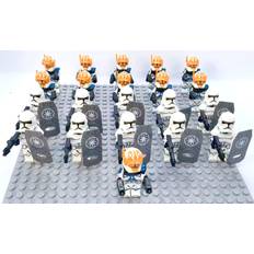 Star wars clone troopers D 21Pcs Star-Wars Clone Trooper Minifigures Anime Mini-Figures Collection Wearing Weapon Building Block Set,Best Gift for Kids