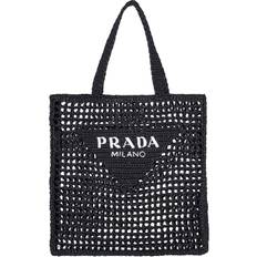 Prada Totes & Shopping Bags Prada Logo Woven Tote Bag Black U