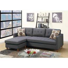 Simplie Fun Sectional Blue Sofa 86" 4 Seater