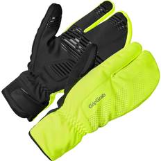 Gule - Herre Hansker Gripgrab Ride Windproof Deep Winter Lobster Gloves - Yellow/Hi-Vis