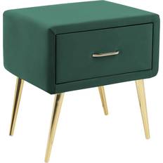 Beliani Tables Beliani 1 Drawer Velvet Bedside Table
