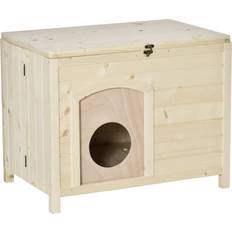 Hundkojor - Trä Husdjur Pawhut Dog House Foldable 78x51x62cm