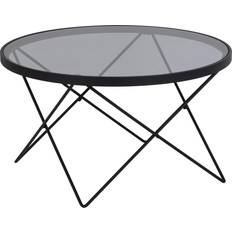 Cuxton Sofabord Røget Glas Ø 80 x H 45 cm