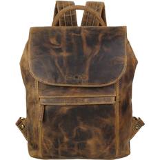 Greenburry Rucksack Leder 31x34cm "Vintage" antikbraun