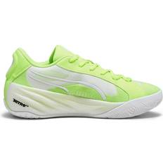 Puma Green Basketball Shoes Puma All-Pro Nitro M - Lime Squeeze/White